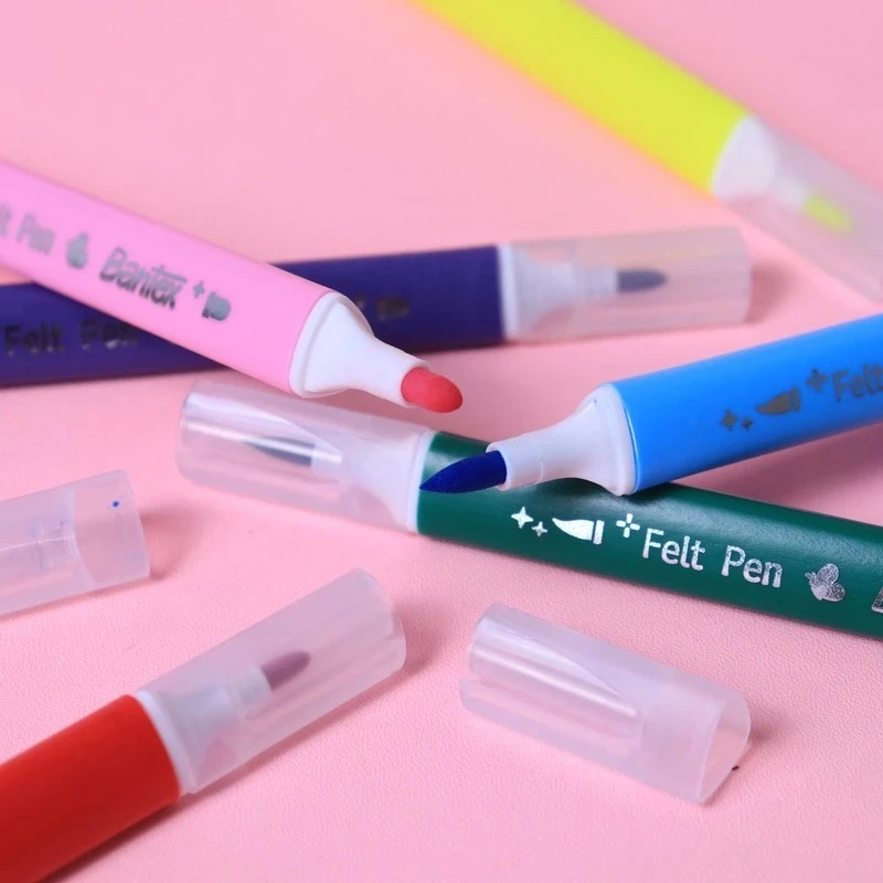 Bantex Double Ended Feltpen BK3020 12 Colour Spidol Warna Bullet Dual Tip
